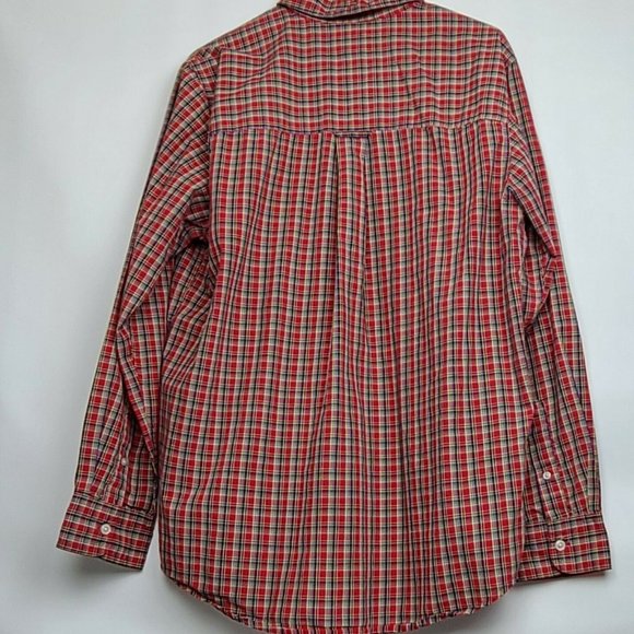 Chaps Men's SZ:M Red Blue Green Plaid Button Shirt - Picture 2 of 10